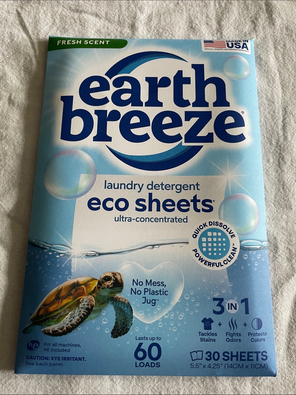 Eco Sheets Laundry Detergent - Fresh Scent, Blue